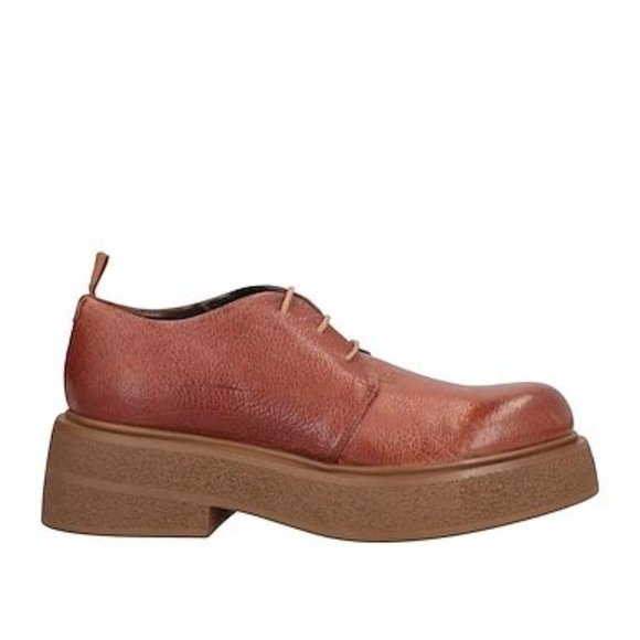 NWT 1725.A women's tan brown platform laced shoes. Made in Italy. NWT in box - Picture 1 of 6